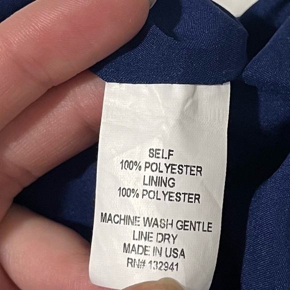 Amanda Uprichard Blue Charter Front Tie Wide Leg Jumpsuit Size Medium - Picture 5 of 6